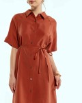 SIXDO Woven Flared Dress for Women
